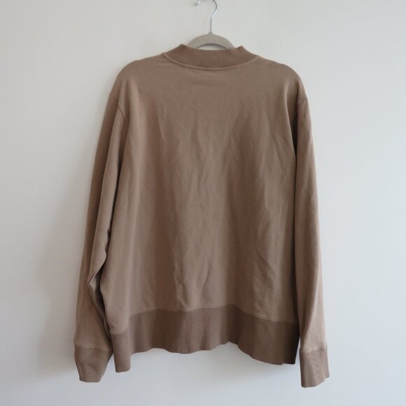 UNIVERSAL STANDARD Zoe Half Zip Pima Cotton Sweatshirt Quiet Luxury Casual Plus - Picture 8 of 13